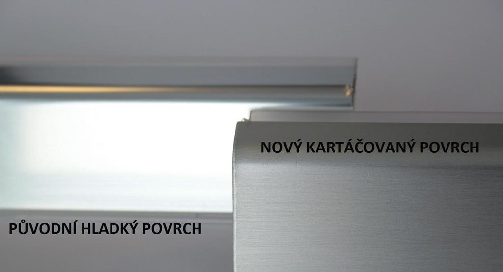 3. TĚSNÍCÍ LIŠTY NEREZ U těsnící lišty pod kódem Tn dochází ke změně povrchové úpravy z hladké na kartáčovaný odstín