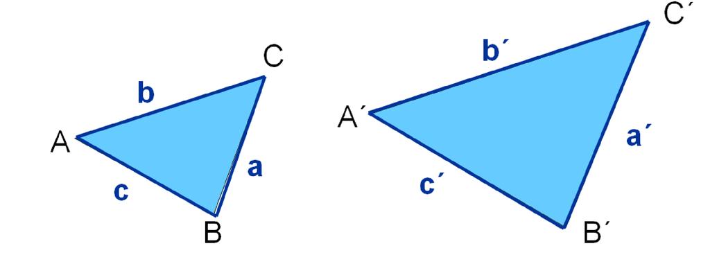 každé dva trojúhelníky, které mají sobě rovné poměry délek