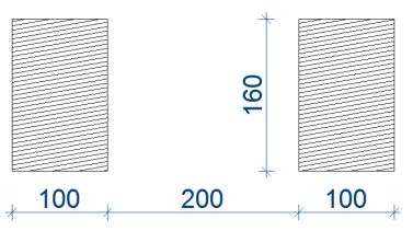 Parametry průřezu A = 2. b.h = 2.0,1.