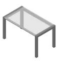 Rozťahovacia stolová podnož Hliníkový rozťahovací rám pre stôl zložený