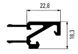 61 Povrchová úprava AL1 1 ks / 4,1m Spodný upevňovací profil SUD.925.365.