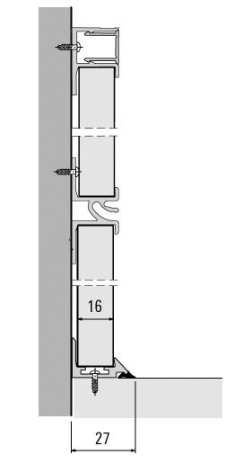 397.17 PVC 1 m Krytky pre spodný upevňovací profil SUD.533.507.