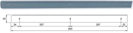 Lišty na pracovnú dosku Koncová lišta na pracovnú dosku, H=38 Objednávkový kód Hrúbka