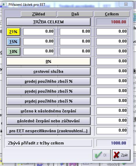 Pokud lze údaje zjistit, jsou tyto v tabulce předvyplněny.