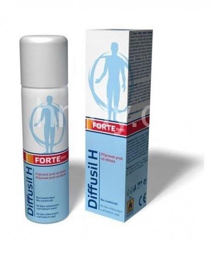 DIFFUSIL H FORTE 220,- Sprej 150ml Bez insekticidů Vysoce účinný moderní přípravek k očištění vlasů a pokožky hlavy od vší na bázi silikonových a přírodních olejů, který působí fyzikálním