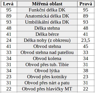 ostatní pohyby svede pacientka bez obtíží Orientační vyšetření pasivních pohybů omezená pohyblivost palců v MTP kloubech snížená pohyblivost přednoží vůči zánoží inverze a everze s