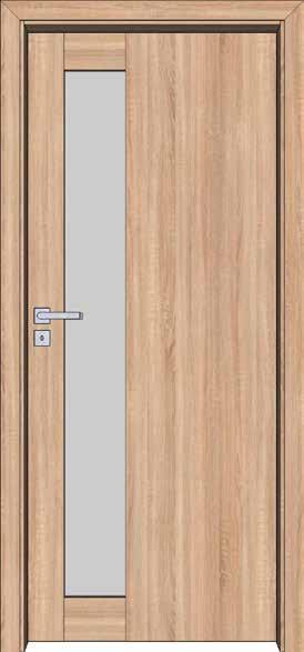 Tento typ dveří lze osadit i do stavebních pouzder na dokončenou sílu zdi 10 cm, tloušťka dveří v