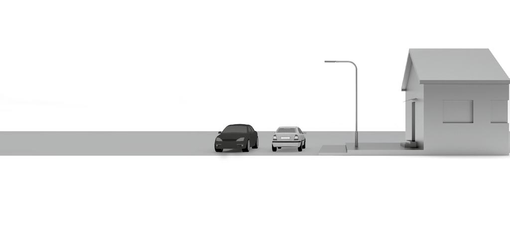 Ochrana před přepětím při riziku přímého úderu blesku do osvětlení a jeho konstrukce Pokud sloupy lamp převyšují okolní objekty (obr. 3), tzn.