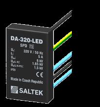 SPD pro ochranu LED osvětlení DA-320-LED SPD typu 3 - modul přepěťové ochrany Rozměry Schéma zapojení 150 1 mm 2 L/N L /N 49 0,5 mm 2 29 12 N/L N /L SP-T2+T3-320/Y-CLT-LED SPD typu 2 a typu 3 - modul
