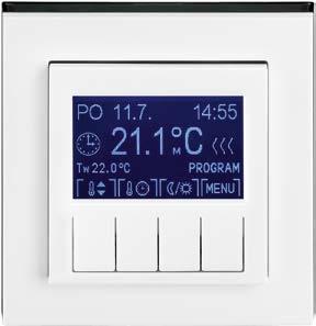 automatickou regulaci teploty v objektech vytápěných plynem, elektrickou energií nebo topnou vodou. Skládá se ze dvou částí.