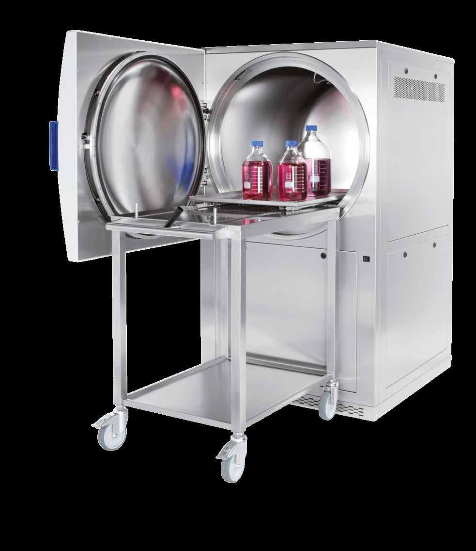 Laboratorní autoklávy Objem sterilizovaného materiálu až do 1 580 l Řada