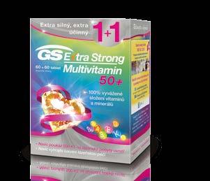 Extra silné, extra učinné multivitaminy GS Extra Strong Multivitamin 50+ 60 + 60 tbl. Vitamin C pro podporu imunity.