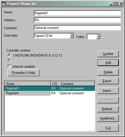 7 Programování Programování pomocí programovacího softwaru Symbol manager Prostřednictvím této položky v menu se vyvolá manažer symbolů.