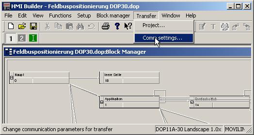 settings] (Nastavení komunikace) zvolte komunikační spojení [Use serial transfer] (Použít sériový přenos) a zadejte potřebné parametry: 1378AEN Sériový přenos při použití