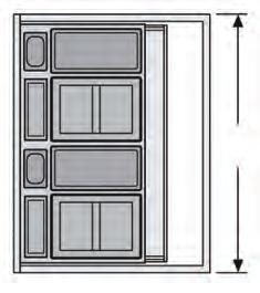 6/60 XXL 80 3630-80 Objem nádob: 2 x 18 l + 2 x víko, 1 x 12 l, 3 x 4,1 l košík na úklidové prostředky Vestavné rozměry: 433