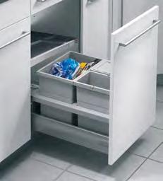 VESTAVNÉ ODPADKOVÉ KOŠE Pro skříňky se zásuvkou - typ Inset Separato-K - Hailo XS Inset Montáž: