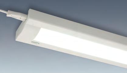 ZÁŘIVKOVÁ SVÍTIDLA Zářivkové svítidlo LD 4000 230 V napájení přímo ze sítě Rozměry: d: 350 nebo 550 mm, š: 78 mm, v: 10 mm Montáž: na plochu - 26 mm nad plochu Příkon: 230 V / 8 W a 13 W Vybavení: