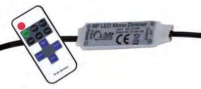 DOPLŇKY - DÁLKOVÁ OVLÁDÁNÍ LED RF control set mini Vstup: 12 / 24 V DC Výstup: 12 / 24 V DC Max.