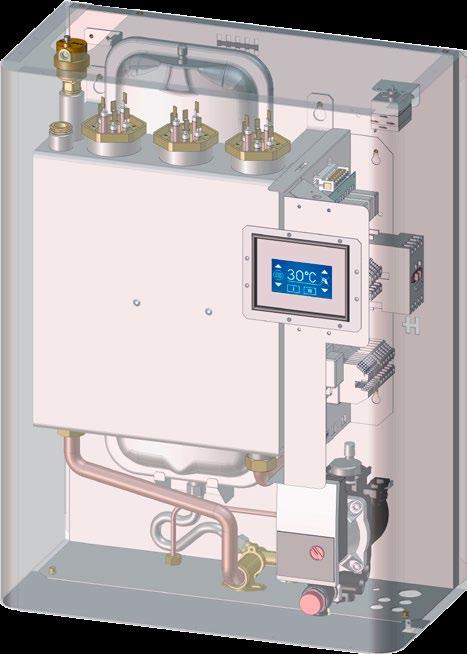 Široký výkonový rozsah Vestavěná ekvitermní regulace Úsporné oběhové čerpadlo 4 5 THERM EL 5, 9, 14 - elektrokotel pro vytápění a přípravu teplé vody v externím zásobníku po doplnění trojcestného