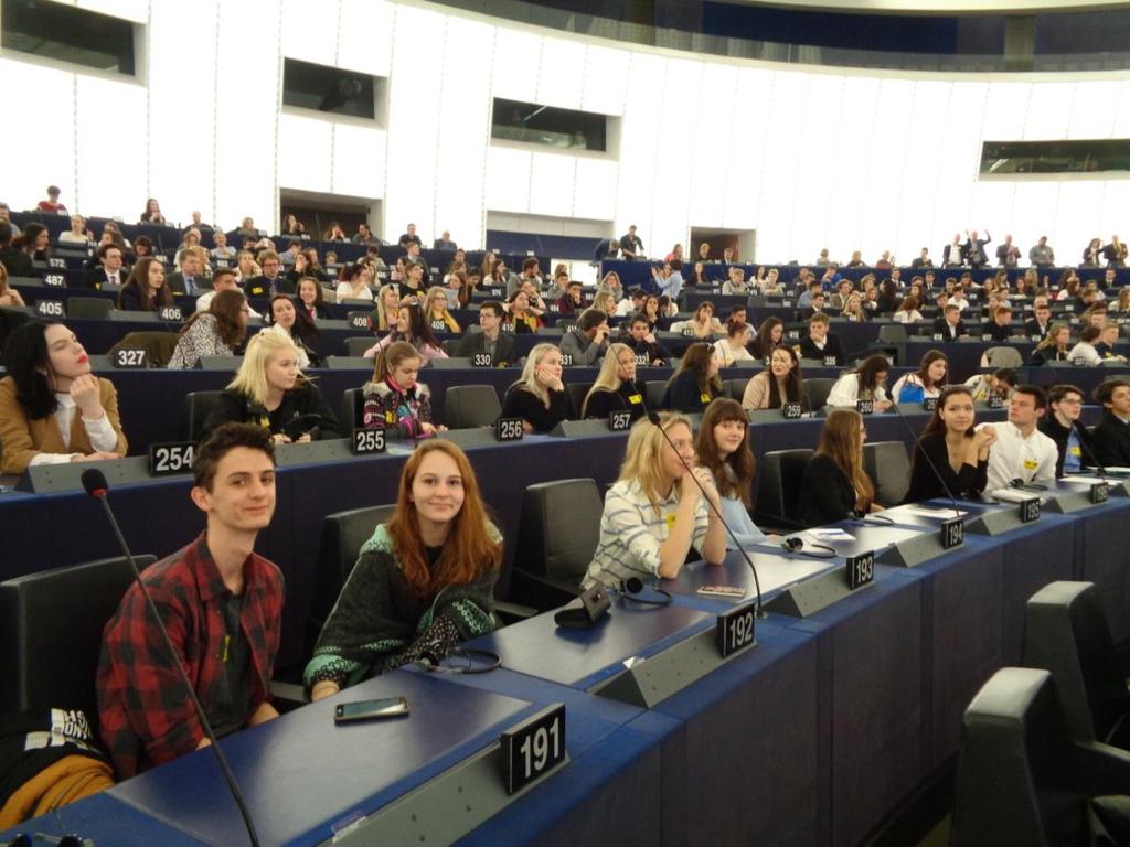 Štrasburku, setkání výherců mezinárodní soutěže Euroscola