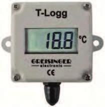 T-LOGG série logger pro autonomní použití SN EN 12830 Všeobecné technické údaje: Displej: Interval záznamu: 2 s.