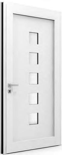 AT 200 DOMOVNÍ DVEŘE HRANATÝ NEBO PROFILOVANÝ DESIGN Z INTERIÉROVÉ I EXTERIÉROVÉ STRANY S lištovým rámem, ozdobnými ornamenty a mřížkami mohou domovní dveře získat mnoho různých podob.