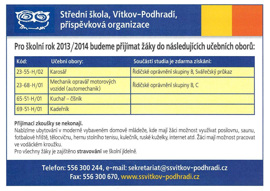 občané, rok 2013 nám pomalu pokračuje a my Vám