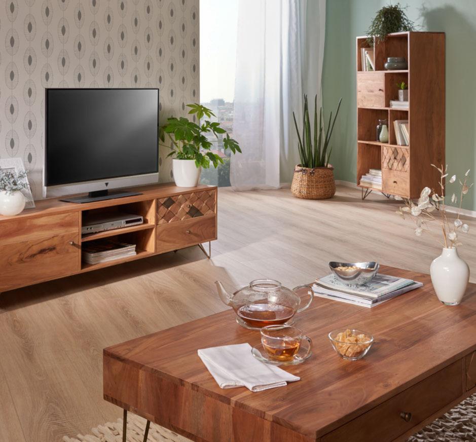 DESIGNOVÝ NÁBYTEK ZNAČKY AMBIA HOME masiv dřeva akácie 9.215,-* 3.499,- 62% 1. KOMODA LOWBOARD 3.799,- 7.699,-* 1.