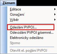 Podmínkou pro vytvoření opravného podání je existence podání řádného. Pokud tedy potřebujete vystavit opravné podání, musíte nejprve pomocí povelu Podání PVPOJ v agendě Mzdy vytvořit to řádné.