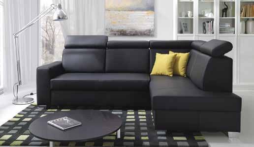 255*95-104*195 cm, výška sedu 43 cm plocha pro spaní: 120*198 cm 20 890,- (látka P1) 3x záhlavník s 5 stupňovou