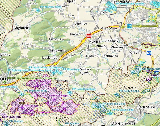 Obrázek č. 13: Zvláštně chráněná území a památné stromy SCLLD MAS Jihozápad - část I.