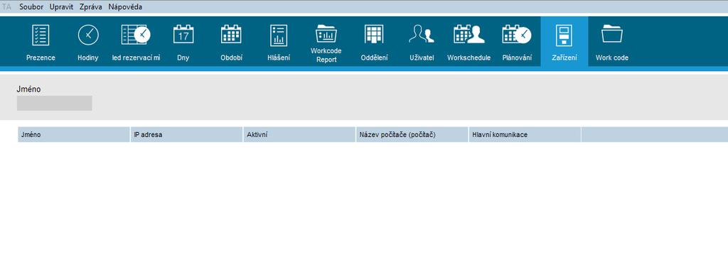 Program pro záznam docházky může komunikovat s terminálem pro záznam docházky pomocí USB flash disku nebo prostřednictvím připojení terminálu k vaší síti.