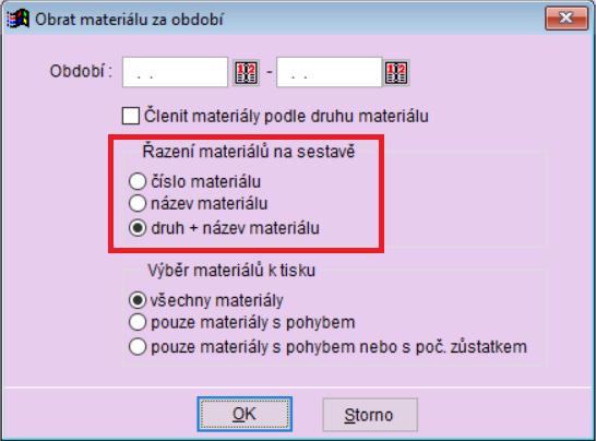 množství materiálu nakoupeného v různých jednotkových cenách.