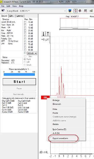 ukládat exportované křivky, např. C:\Export waveform.