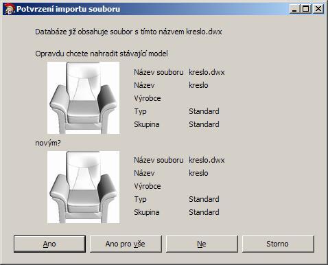 Import a export databáze CAD Decor > Převodník prvků Program umožňuje exportovat uživatelskou databázi do archivu ve formátu 7Z a importovat ji do programu na jiném počítači.