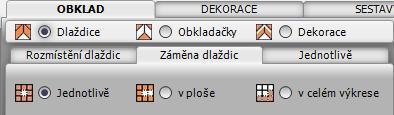 Klepněte myší na některou dlaždici, stále držte tlačítko myši a přesuňte myš nad plochu, na kterou chcete dlaždice položit. Uvolněte tlačítko myši.