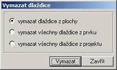 CAD Decor > Návrh obkladů Vymazání dlaždic Poklepejte na plochu, na které chcete manipulovat s dlaždicemi. Program zvýrazní vybranou plochu fialovým obrysem a automaticky zobrazí panel ÚPRAVY.