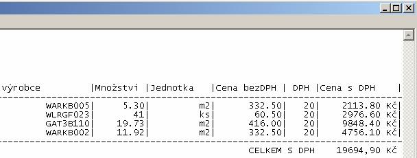 programu také přímo vytisknout. Klepněte na ikonu.