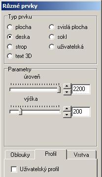 CAD Decor > Deskové prvky Spusťte nástroj CAD Decor > Obecný deskový prvek a určete obrys desky.