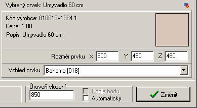 V takovém případě nemůžete zadat přímo nové rozměry prvku, ale musíte zadat koeficienty, kterými budou stávající rozměry prvku přenásobeny (např. koeficient 1.1 vyvolá zvětšení rozměru o 10 procent).