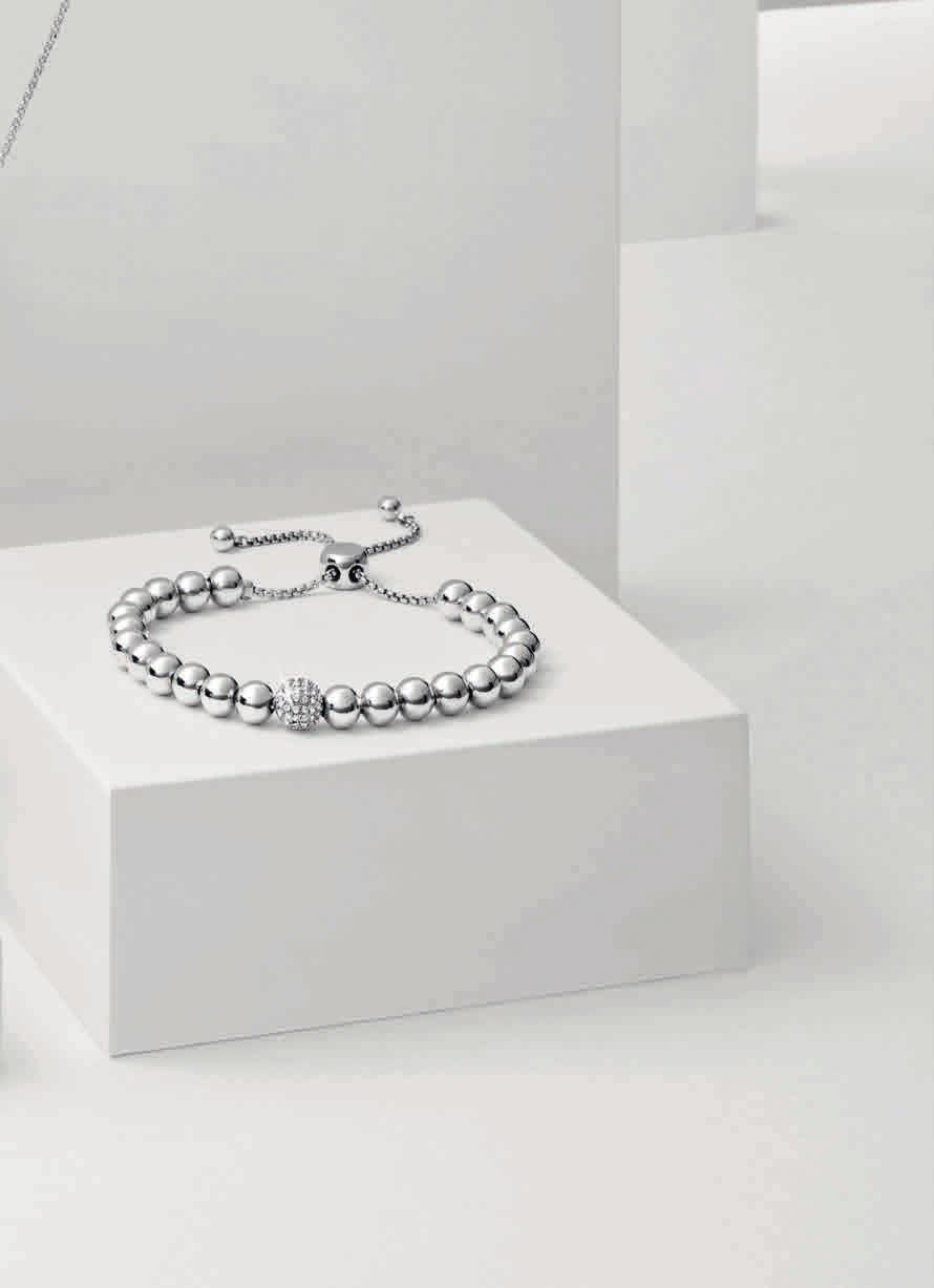 4 Náhrdelník s kamínky Swarovski TRENDY ŠPERKY 5 Náramek s kamínky Swarovski rhodiované. Stříbrné 35 97 547. Pozlacené růžovým zlatem 35 95 870.