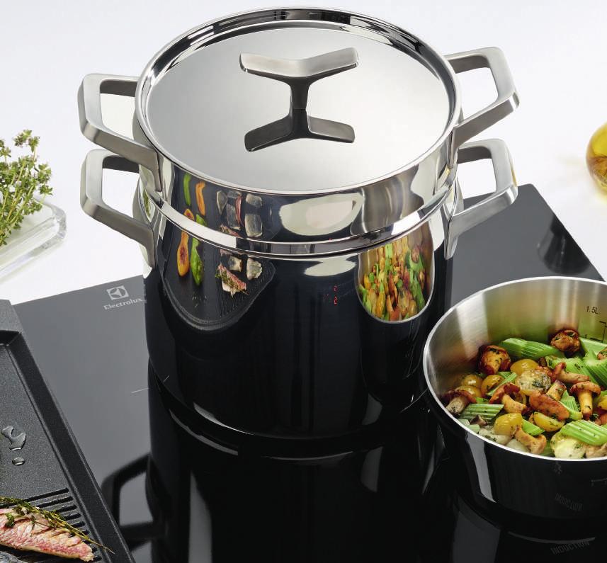 Infinite Chef Collection Kolekce Infinite Chef od Electrolux Vyvinutá s profesionálními šéfkuchaři s cílem naplno využít výhod indukční technologie, aby vám poskytla tu nejlepší chuť z každé