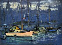 přeložen, nerámováno. 149) ondráček Raimund (1913-2011): Plachetnice v přístavu.
