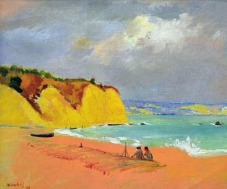 Olej na plátně, 26 x 32 cm, signováno, datováno 1958, rám. 3.000 Kč 153 154 153) severová Jaroslava (*1942): Létání.