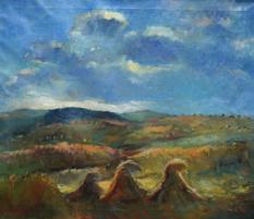 Pastel na papíře, 54,5 x 42,5 cm, nesignováno, pasparta, sklo, rám.