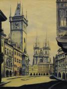 Olej na lepence, 21 x 33 cm, signováno, datováno 1936, původní rám.