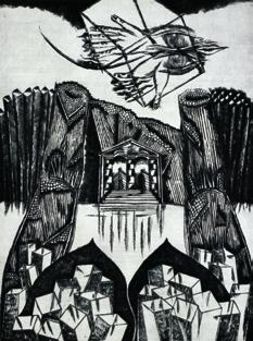 Suchá jehla, Album 76, 40 x 30 cm. Mořská panna, 14 x 12 cm, 1978.