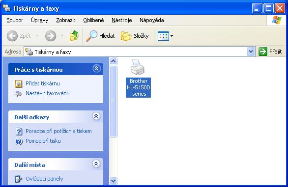 Sestavení tiskárny Windows 2 Zvolte ikonu příslušné tiskárny.