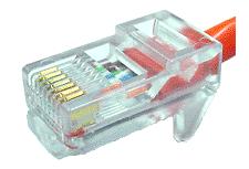 1.3.3 Konektory pro kroucenou dvojlinku 1.3.3.1 Konektor RJ 45 Nejběžnějším konektorem pro kroucenou dvojlinku je konektor RJ-45 (viz Obr. 1.4).