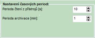 4.4 Nastavení časových period V okně lze